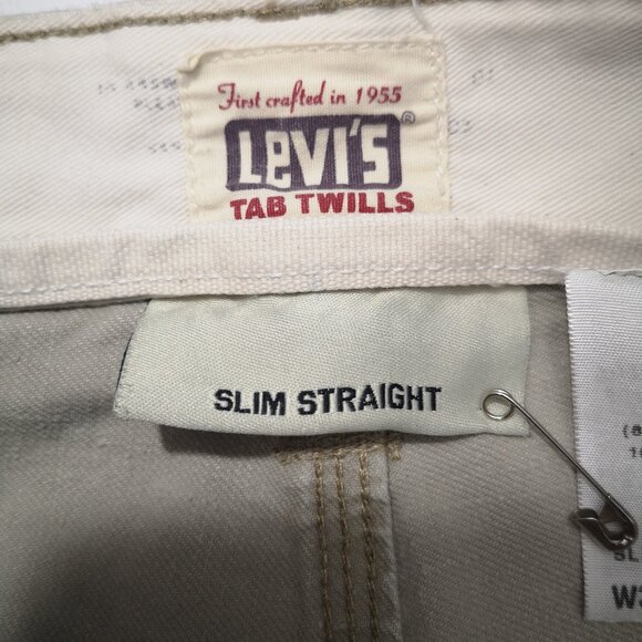 Vintage Levi's Tab Twills Slim Straight Men's Size 36/32 Tan Lot# 331-6059 Jeans - Picture 3 of 16